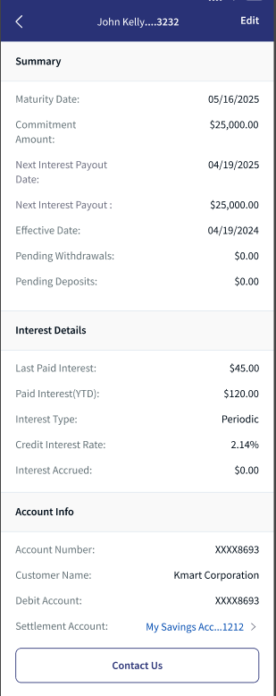 Account update